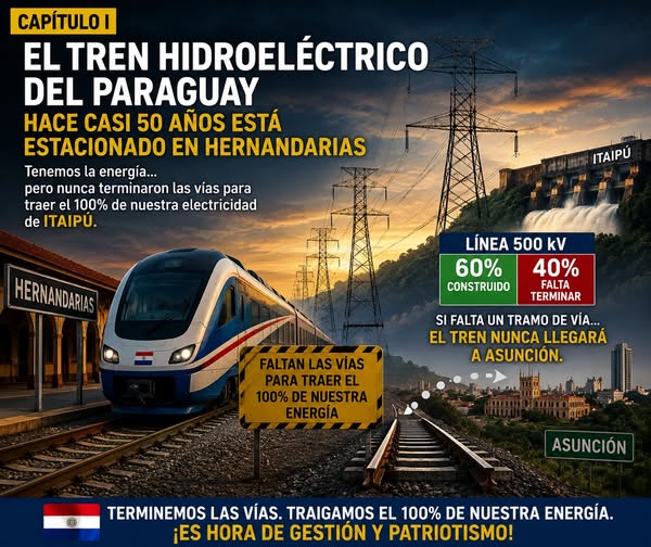 ⚡ EL TREN HIDROELÉCTRICO SIGUE ESTACIONADO EN HERNANDARIAS