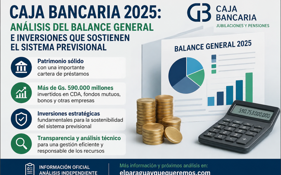 Caja Bancaria 2025: qué revela el Balance General sobre las inversiones y la sostenibilidad del sistema previsional