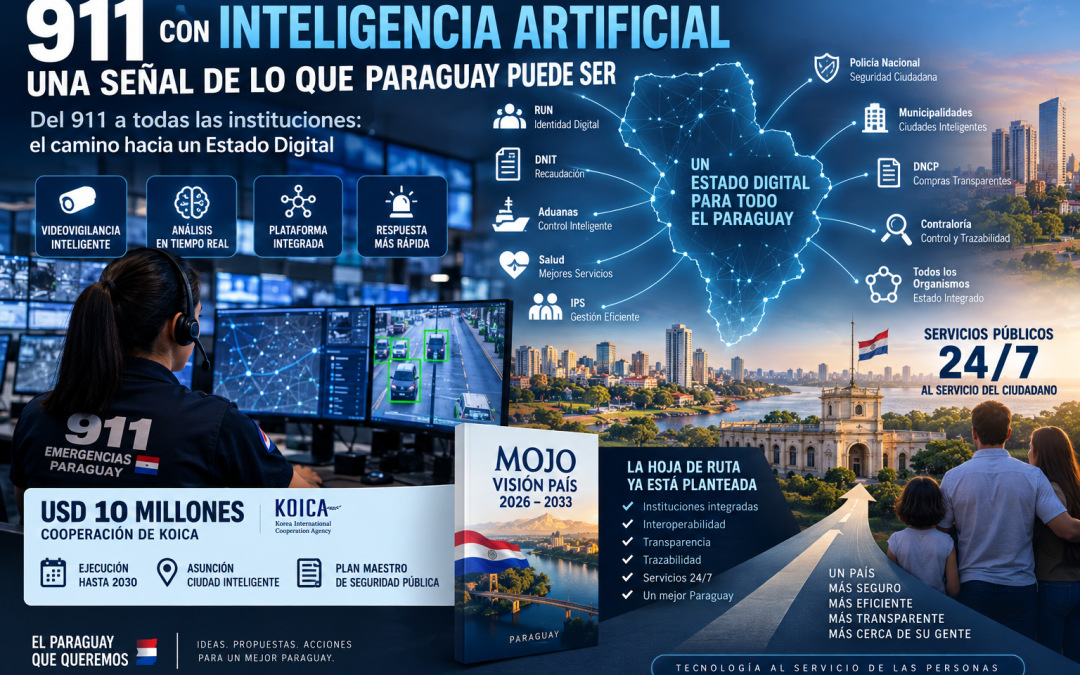 911 CON INTELIGENCIA ARTIFICIAL: PARAGUAY YA TIENE UNA HOJA DE RUTA PARA CONSTRUIR EL ESTADO DIGITAL